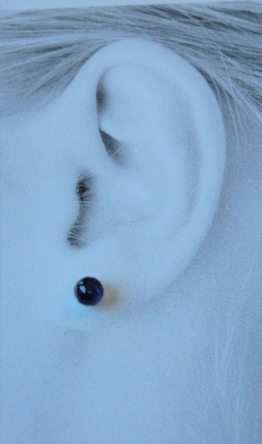 Kyanite Bezel Gemstones, Med (Niobium or Titanium Post Earrings)