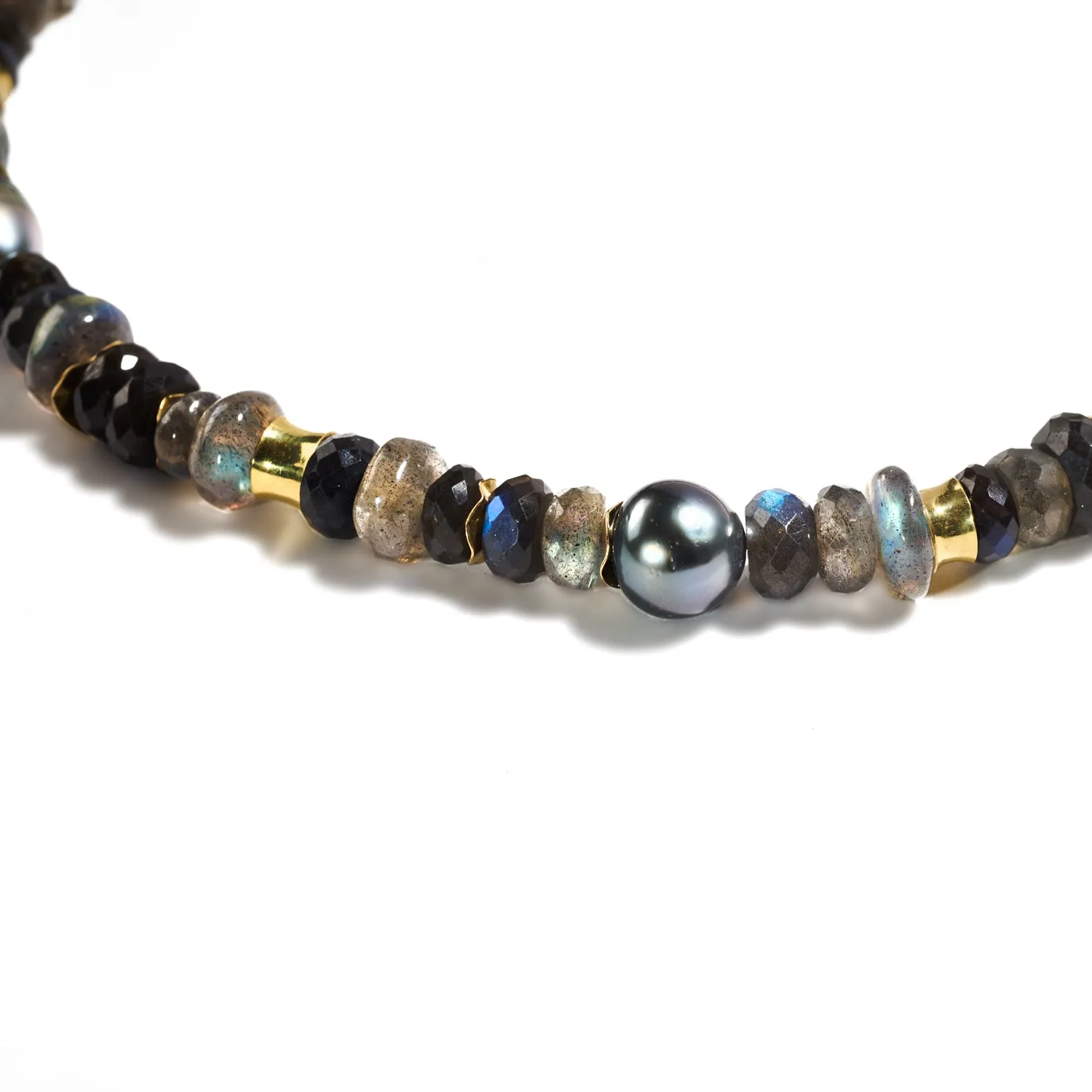 Labradorite and Tahitian Pearl Necklace