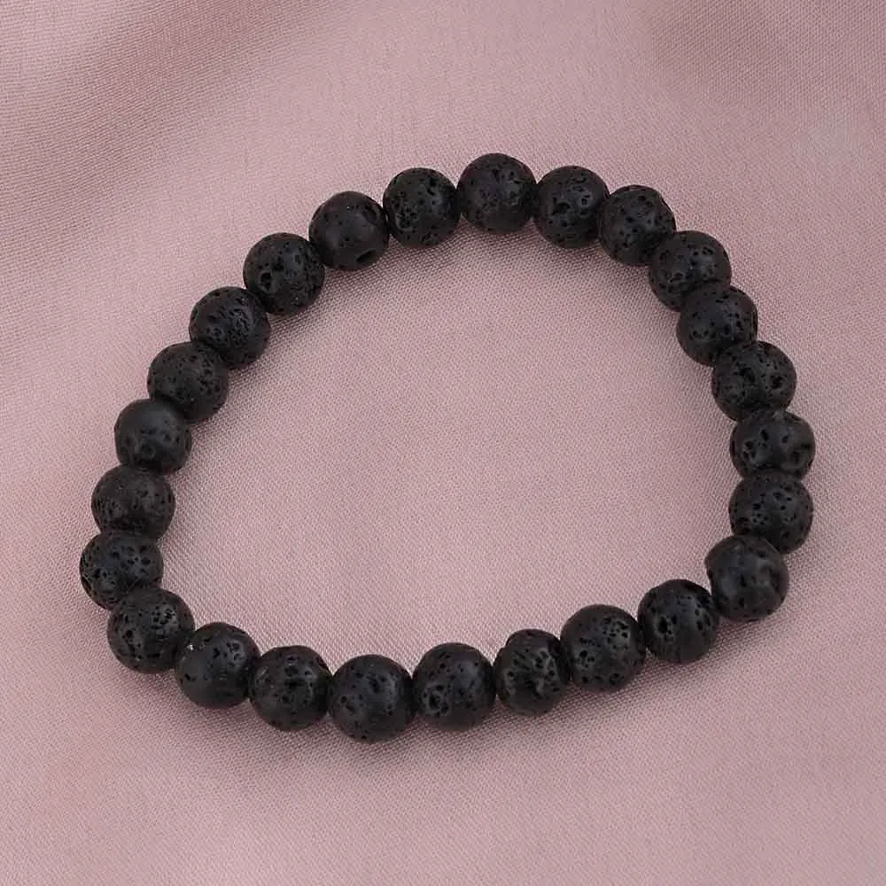 Lava Rock Beads Bracelet