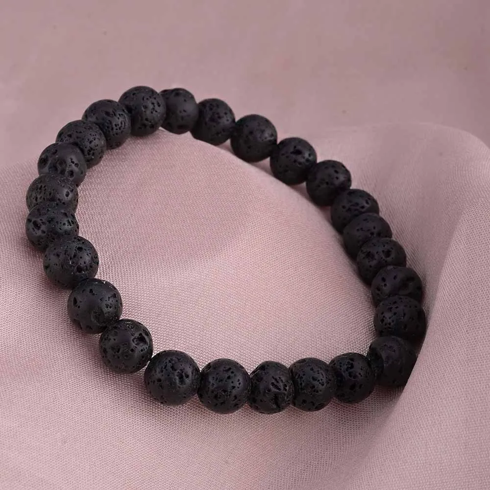 Lava Rock Beads Bracelet