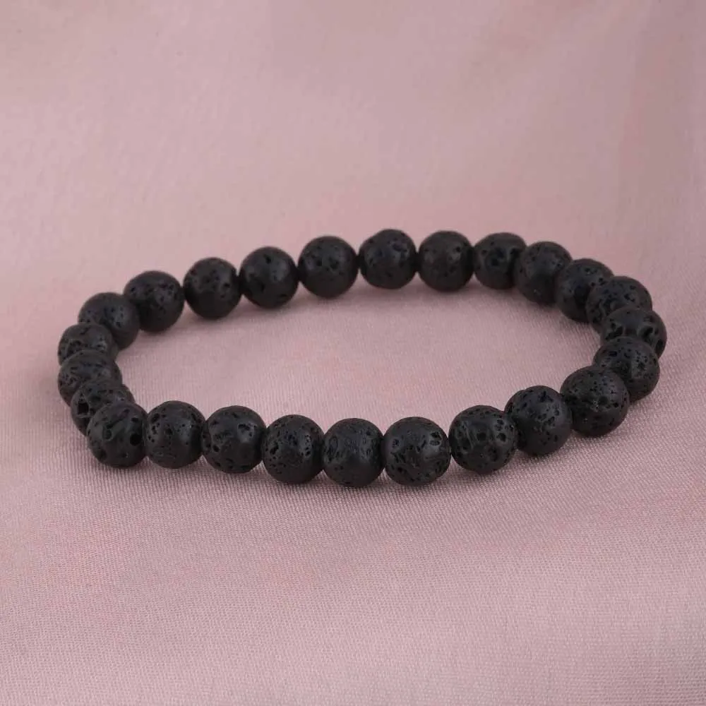 Lava Rock Beads Bracelet