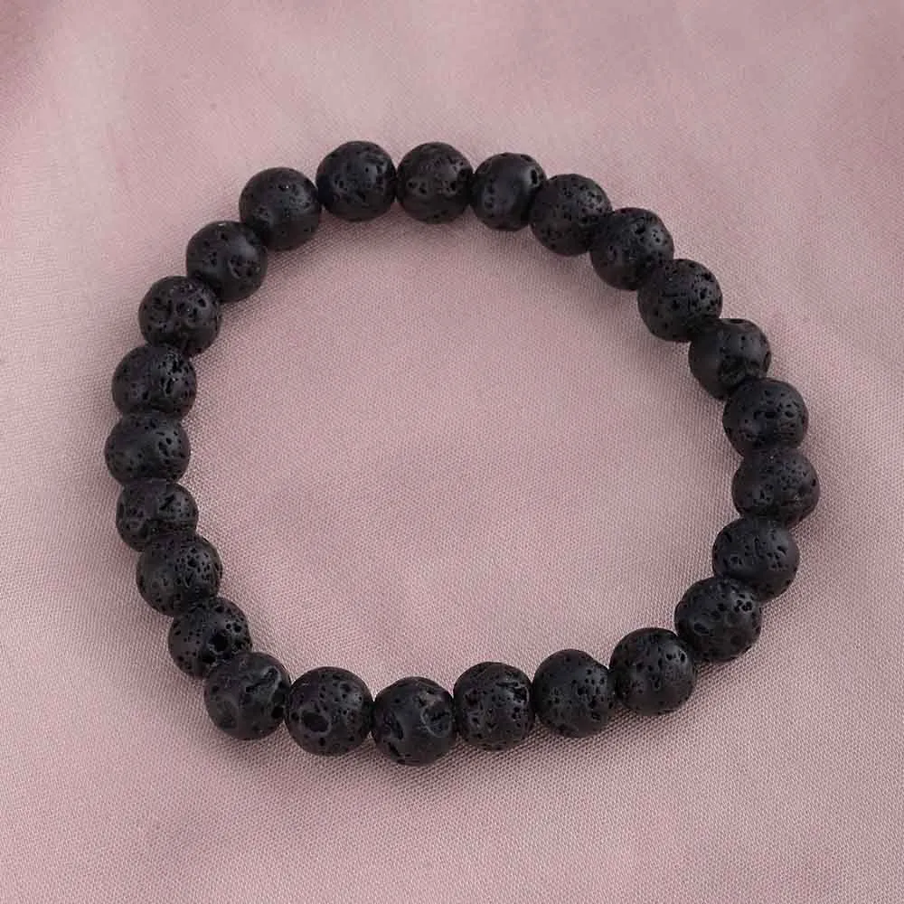 Lava Rock Beads Bracelet