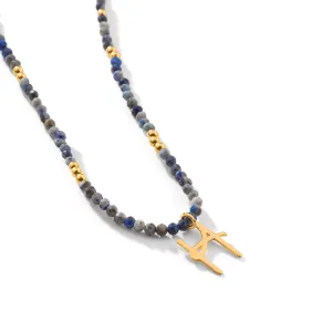 Letter "H" Stone Necklace