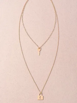 Lock   Key Necklace
