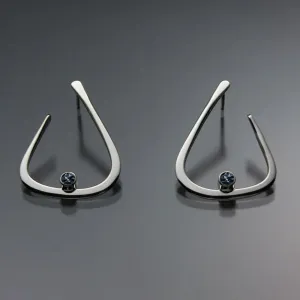 London Blue Topaz Earrings EAR040SMSSLTZ Sterling Silver or 14K Gold by John Tzelepis Jewelry