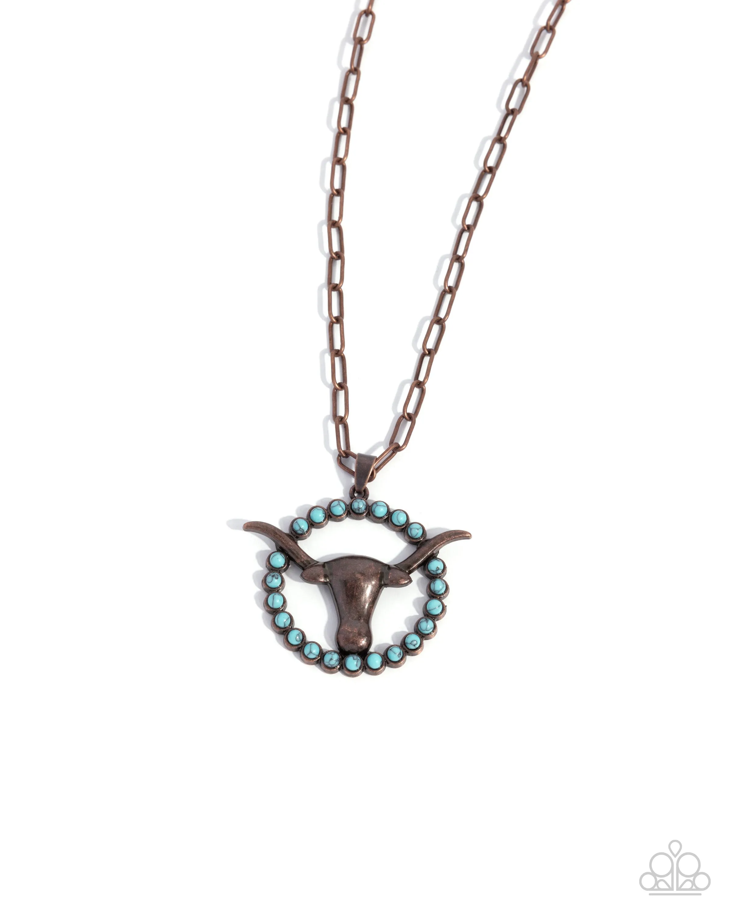 Longhorn Lasso - Copper Necklace - Paparazzi Accessories