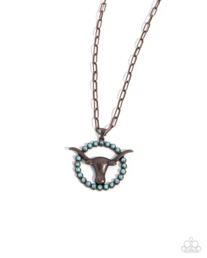Longhorn Lasso - Copper Necklace - Paparazzi Accessories