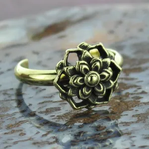 Mandala Brass Toe Ring
