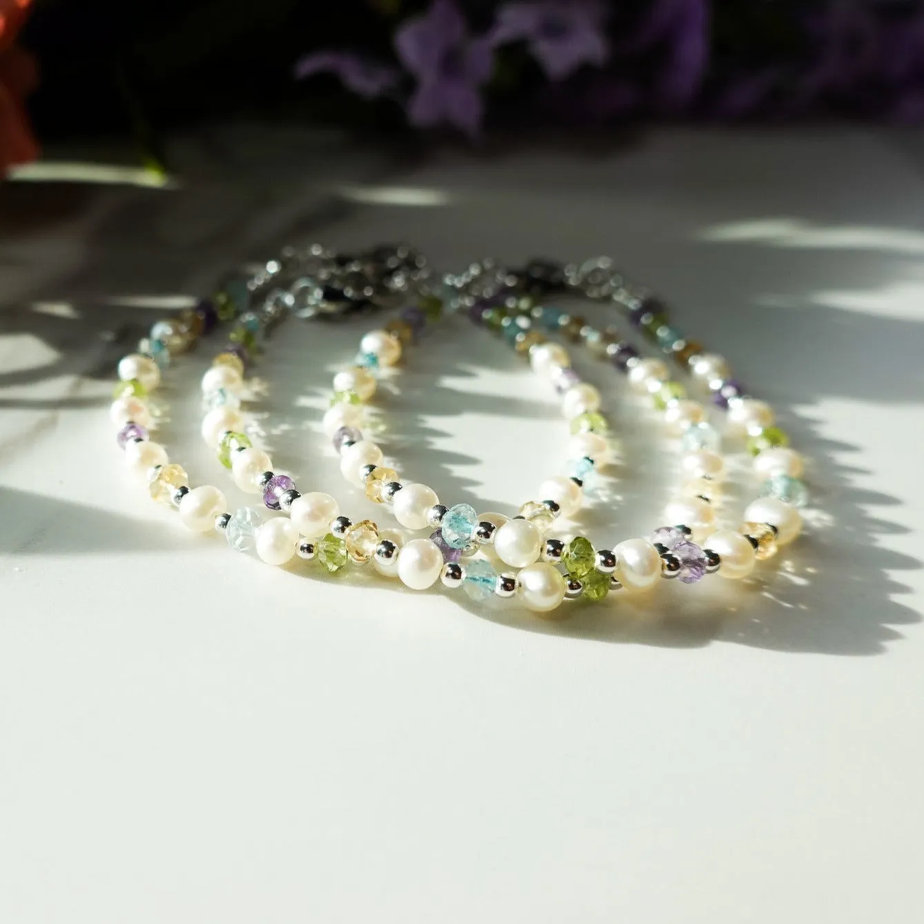 Mardi Gras Mambo Gemstone & Pearl Signature Bracelet