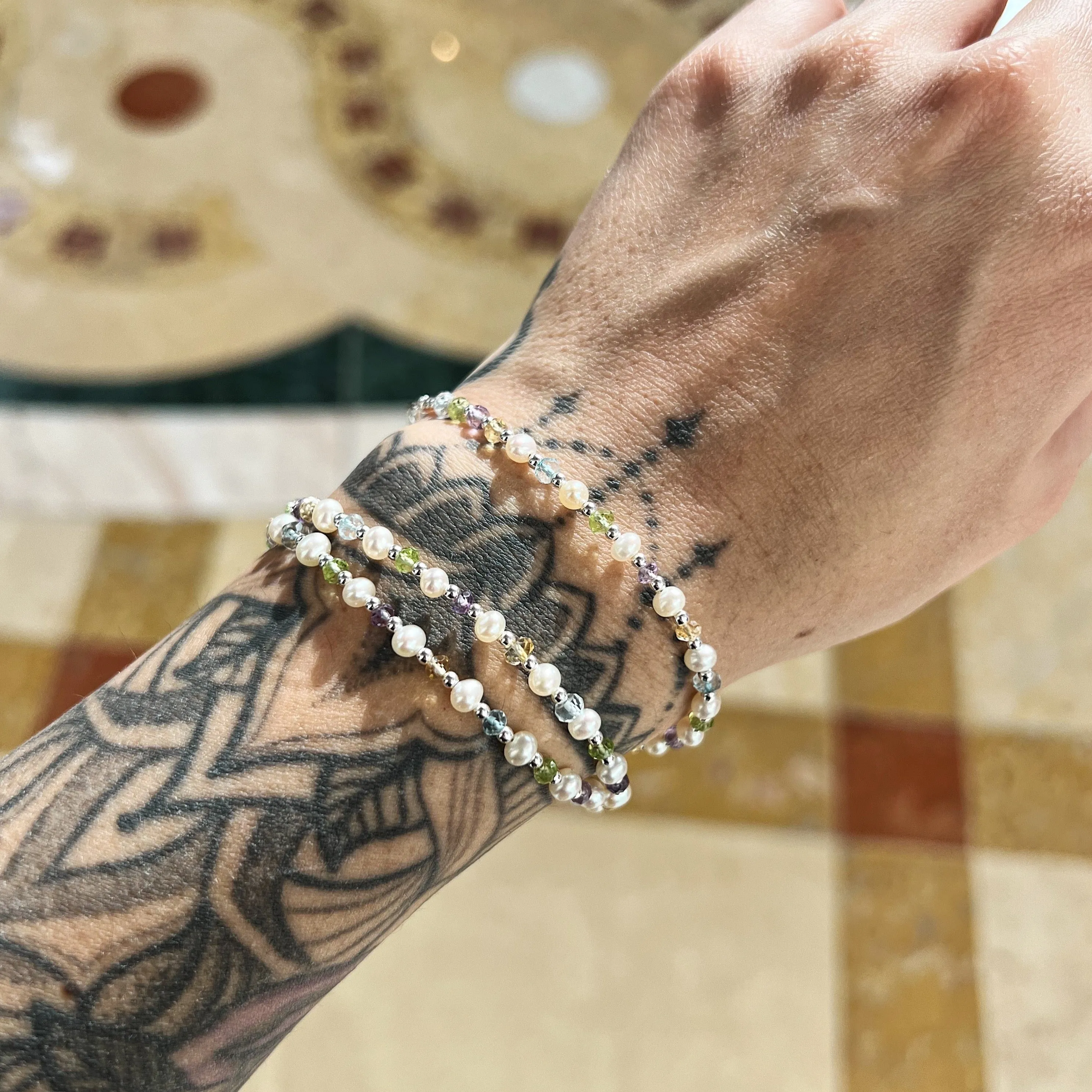 Mardi Gras Mambo Gemstone & Pearl Signature Bracelet