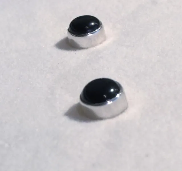 Medium Round Onyx Studs