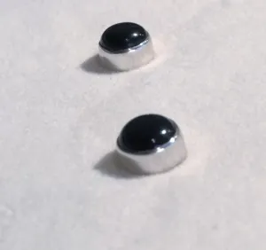 Medium Round Onyx Studs