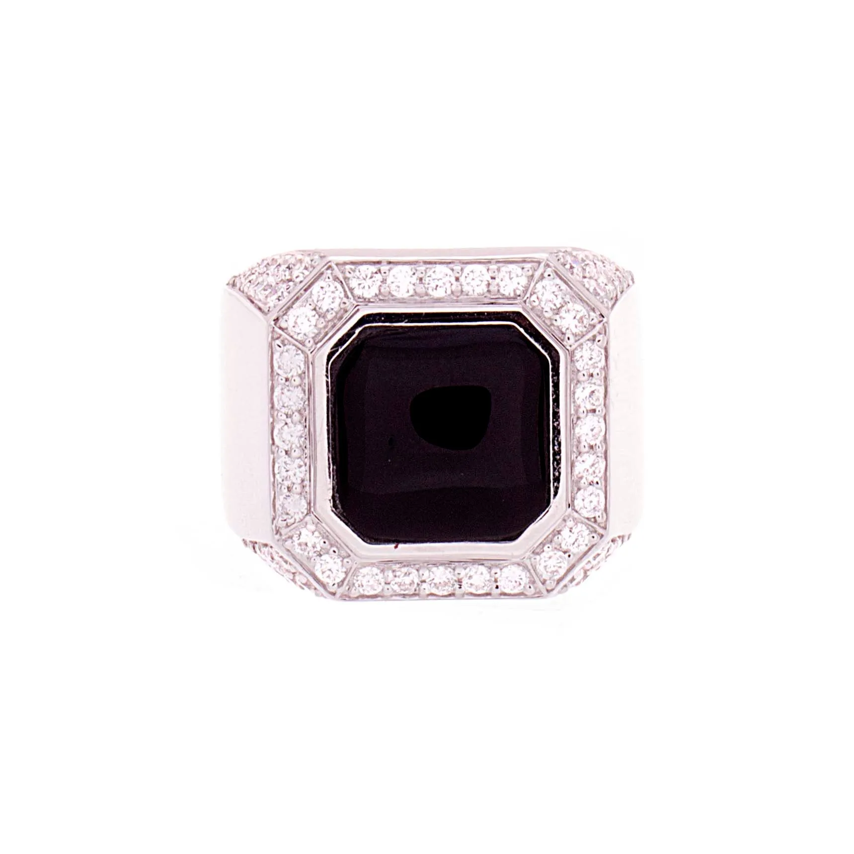 Mens Onyx & Diamond Ring