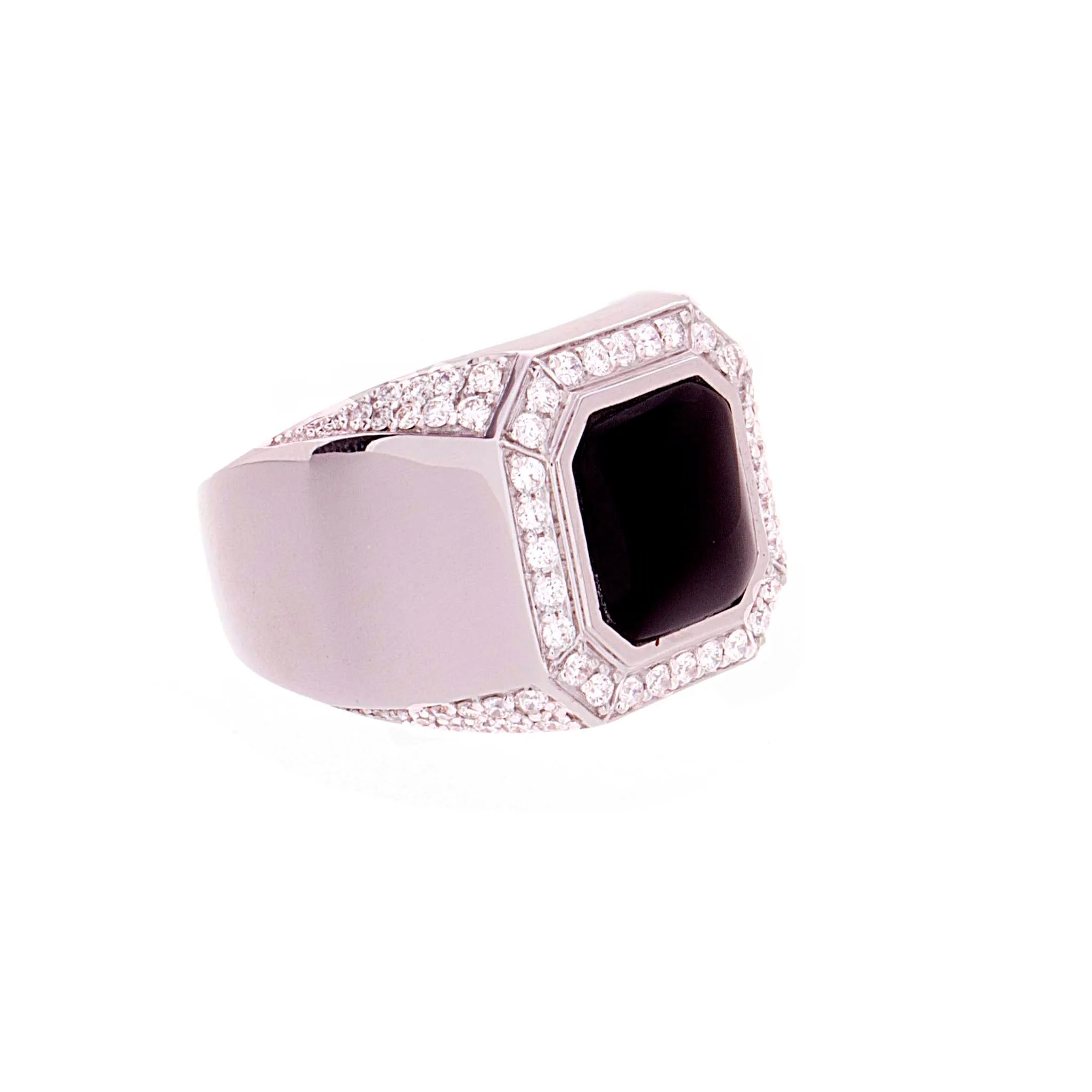 Mens Onyx & Diamond Ring