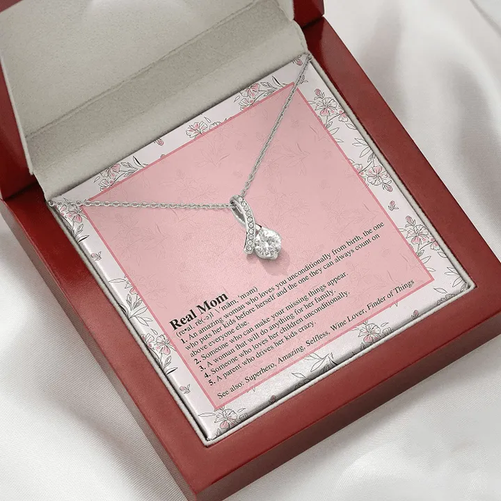 Message Card Necklace - Mom Definition: Mama Necklace, Mommy Necklace, Mommy Jewelry Women, Unbiological Mom, Emotional Gift, Mother's Day Gift