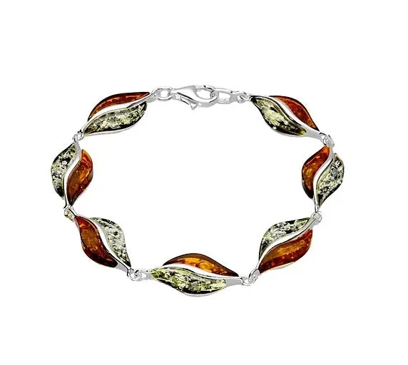 MILENA Elegant Amber Silver Bracelet