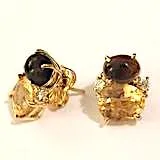 Mini GUM DROP™ Earrings with Amethyst and Iolite and Diamonds