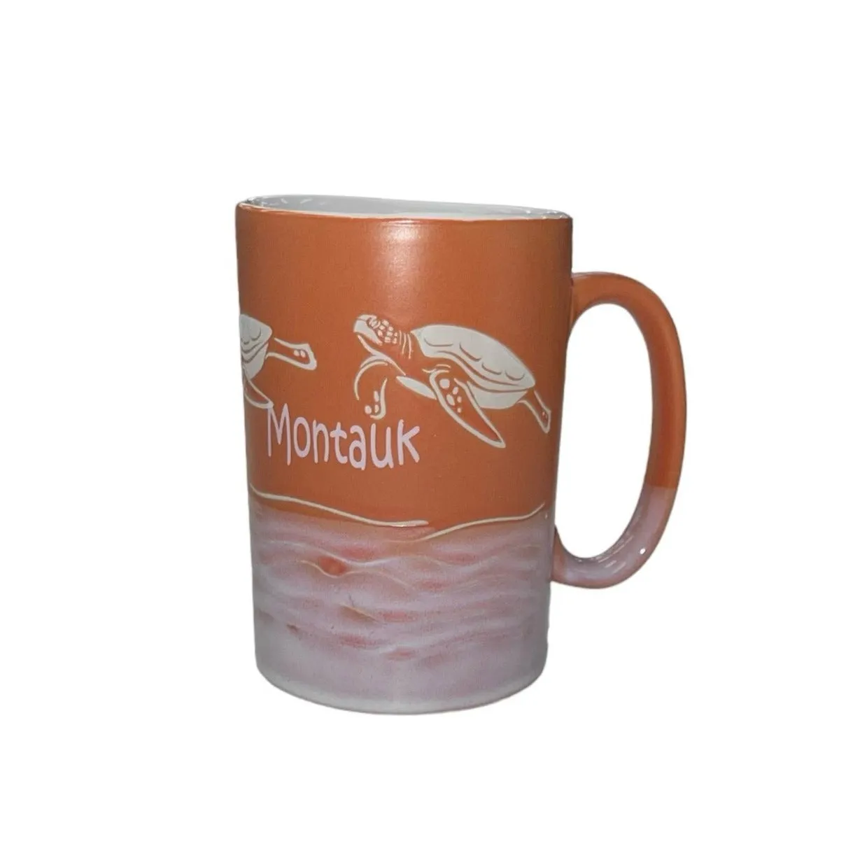 Montauk Turtles Souvenir Mug in Coral