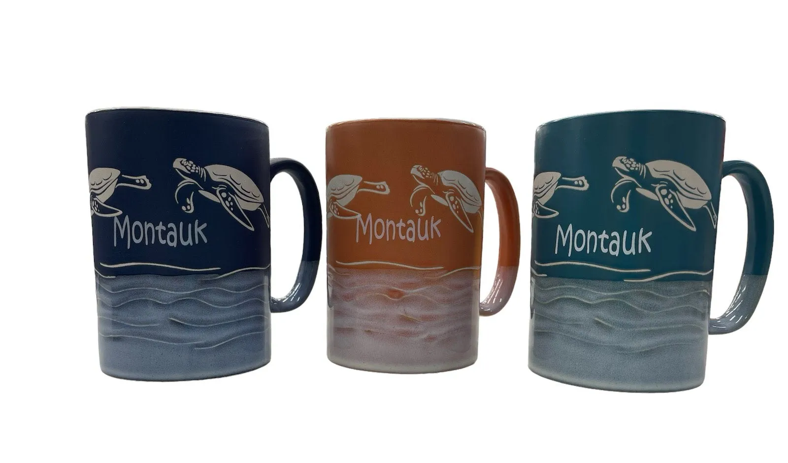 Montauk Turtles Souvenir Mug in Coral