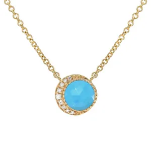 Moon Phase Turquoise Necklace