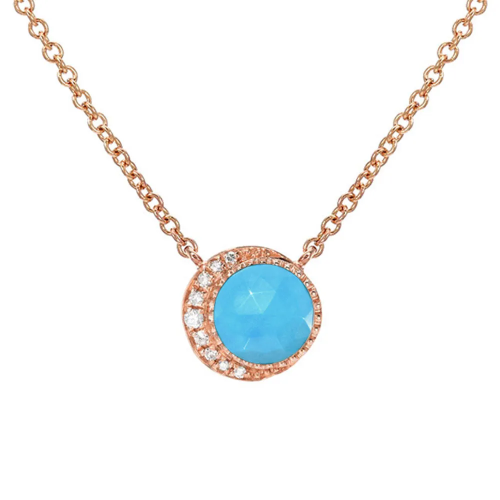 Moon Phase Turquoise Necklace