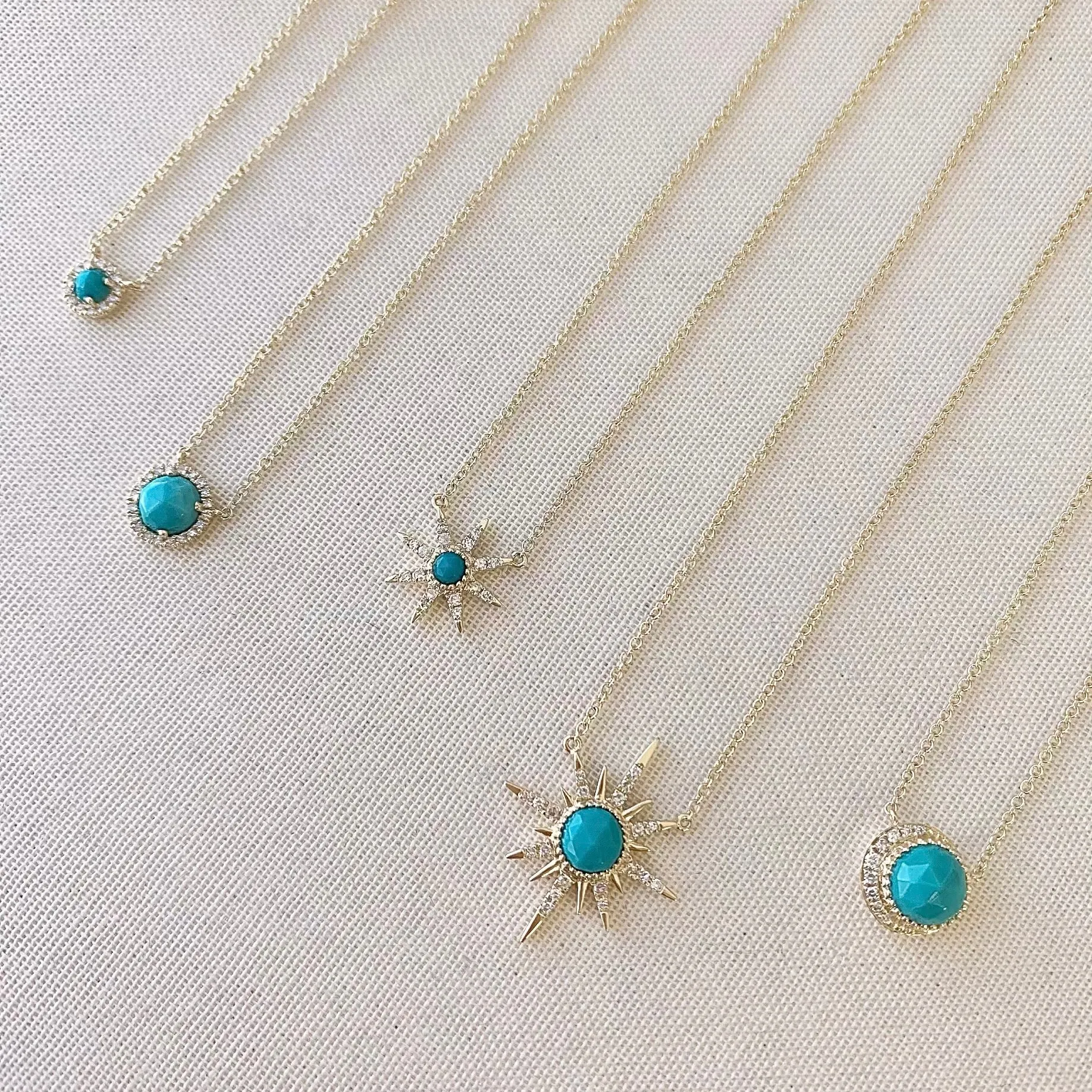 Moon Phase Turquoise Necklace