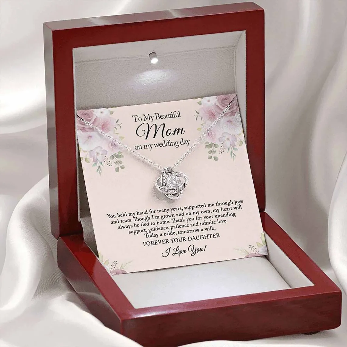 Mother of the Bride Gift from Bride, To My Mom on My Wedding Day, Mother of the Bride Necklace, Wedding Day Gift from Daughter