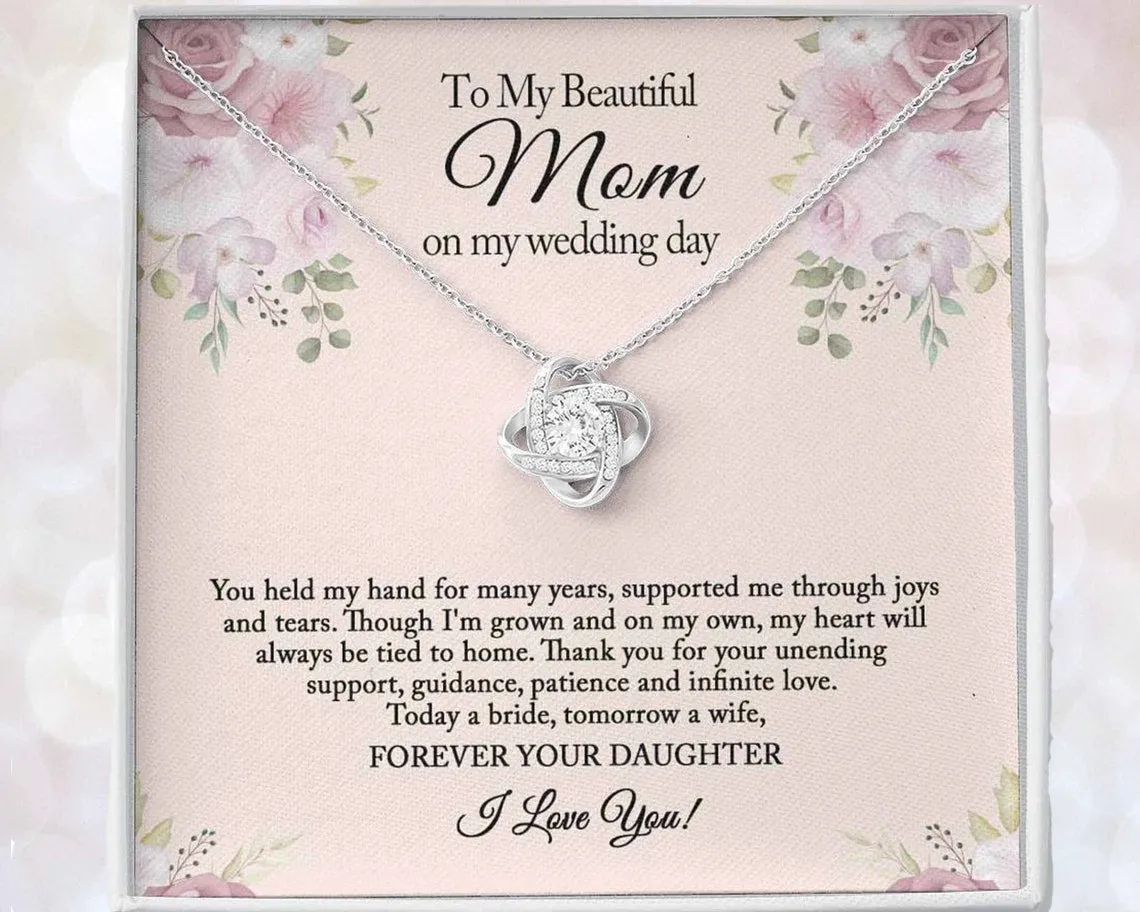 Mother of the Bride Gift from Bride, To My Mom on My Wedding Day, Mother of the Bride Necklace, Wedding Day Gift from Daughter