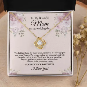 Mother of the Bride Gift from Bride, To My Mom on My Wedding Day, Mother of the Bride Necklace, Wedding Day Gift from Daughter
