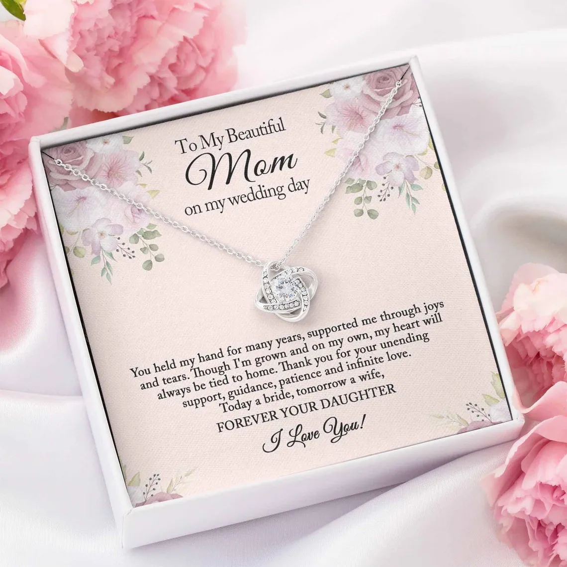 Mother of the Bride Gift from Bride, To My Mom on My Wedding Day, Mother of the Bride Necklace, Wedding Day Gift from Daughter