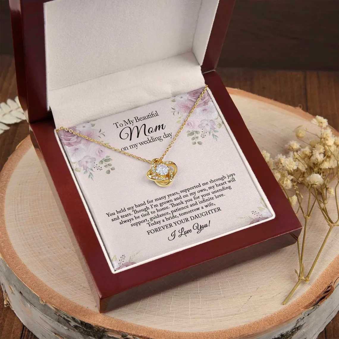Mother of the Bride Gift from Bride, To My Mom on My Wedding Day, Mother of the Bride Necklace, Wedding Day Gift from Daughter
