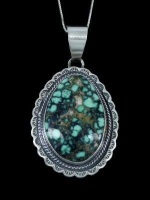 Native American Sterling Silver Angel Wing Variscite Pendant