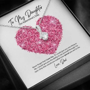 Necklace for Daughter, To My Daughter From Dad Valentine's Day, Gift for daughter