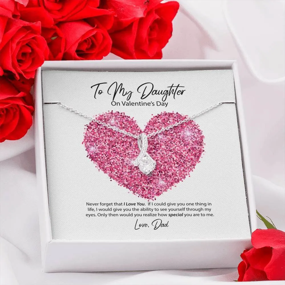 Necklace for Daughter, To My Daughter From Dad Valentine's Day, Gift for daughter