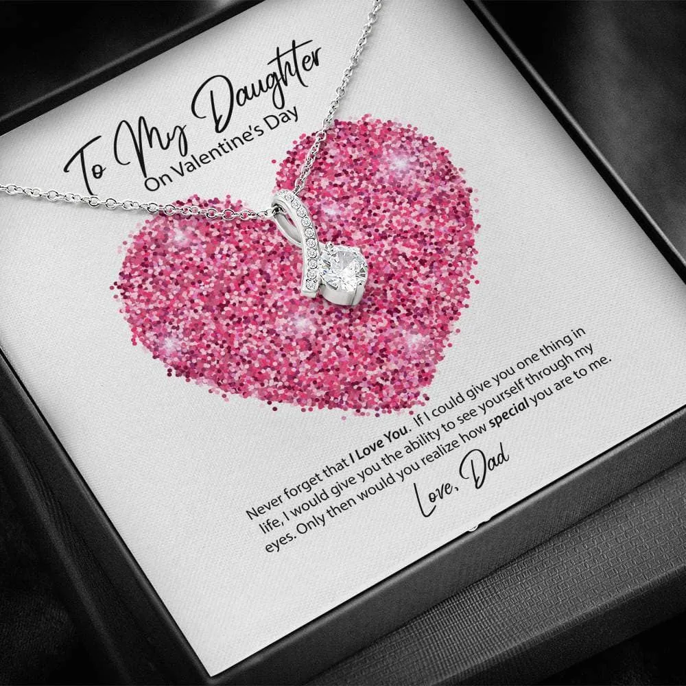 Necklace for Daughter, To My Daughter From Dad Valentine's Day, Gift for daughter