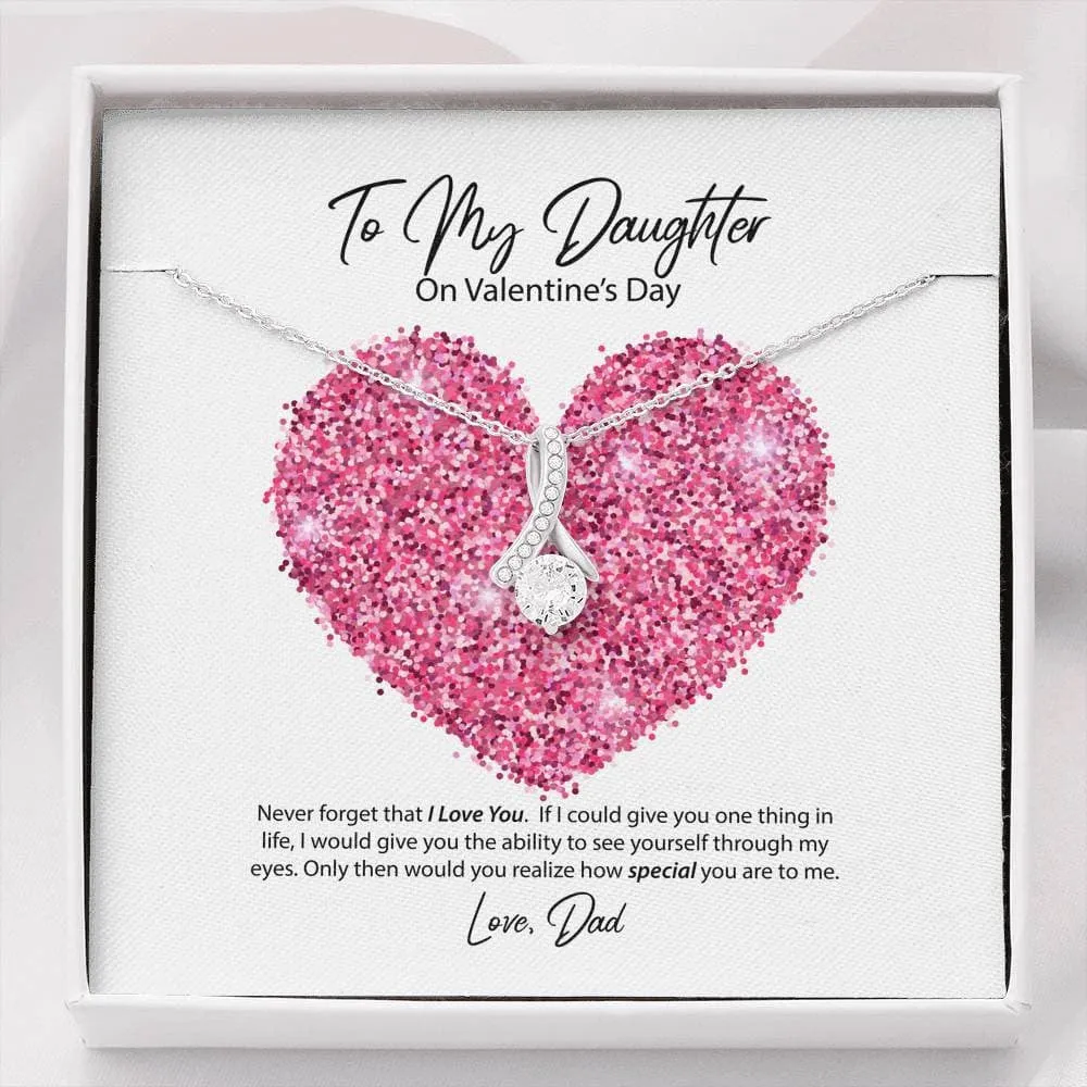 Necklace for Daughter, To My Daughter From Dad Valentine's Day, Gift for daughter