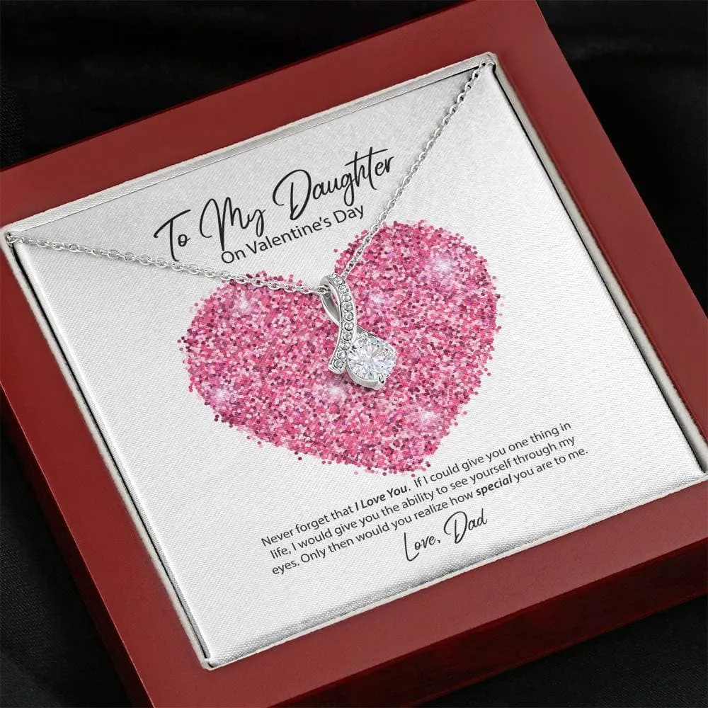 Necklace for Daughter, To My Daughter From Dad Valentine's Day, Gift for daughter