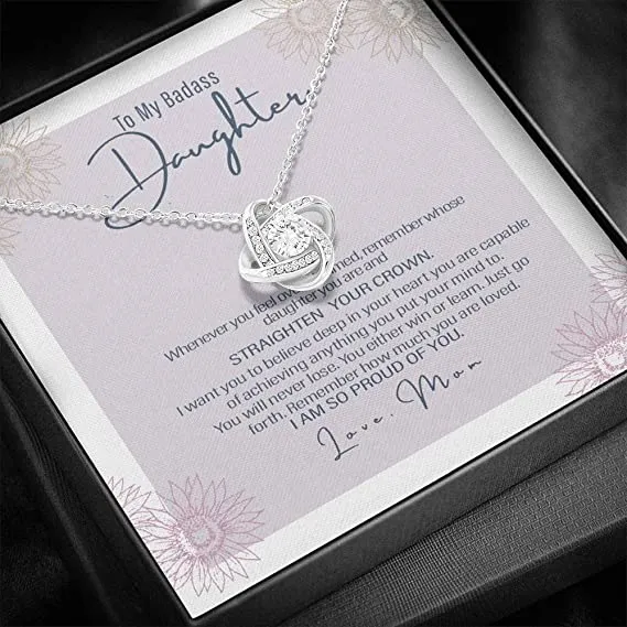Necklace For Daughters, Daughter Necklaces From Mom With Jewelry To My Knot Women