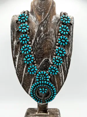 Necklace- Vintage 1950's Squash Sleeping Beauty Turquoise