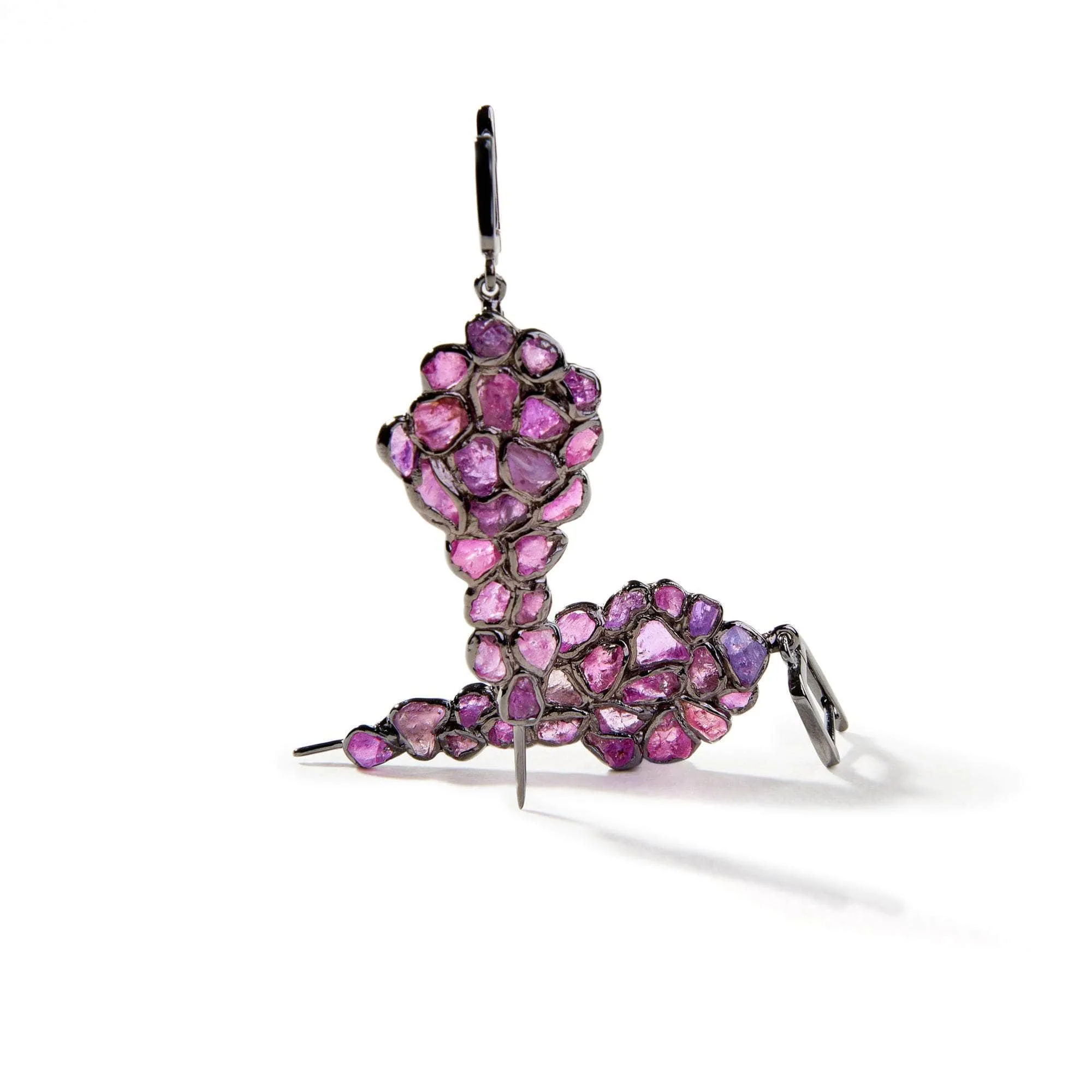 Nia Rough Pink Sapphire Earrings
