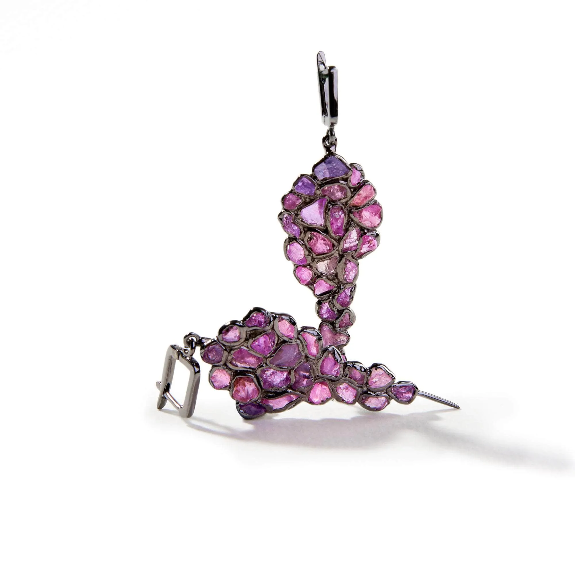 Nia Rough Pink Sapphire Earrings
