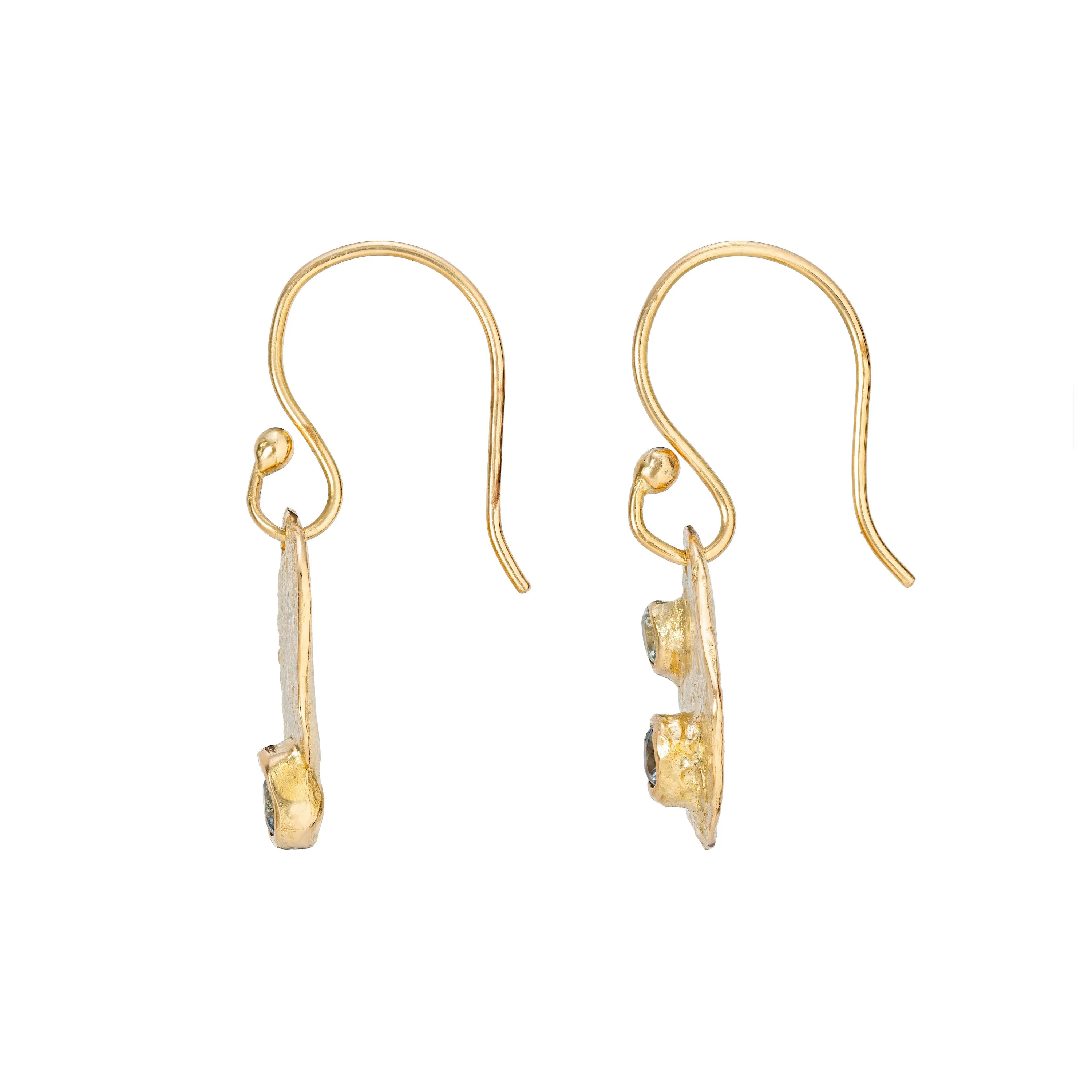 Ocean Pool Sapphire Drop Earrings