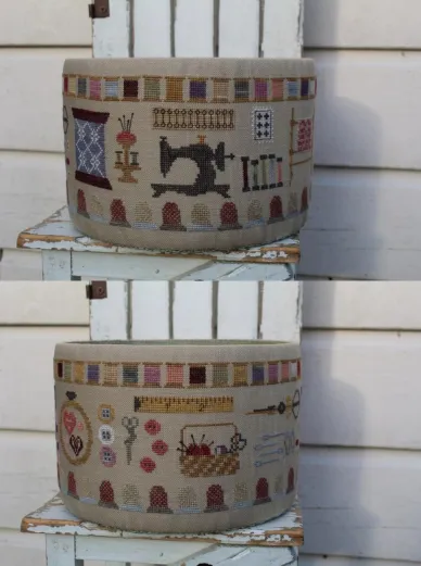 Odds & Ends Basket  - Thistles - Cross Stitch Pattern