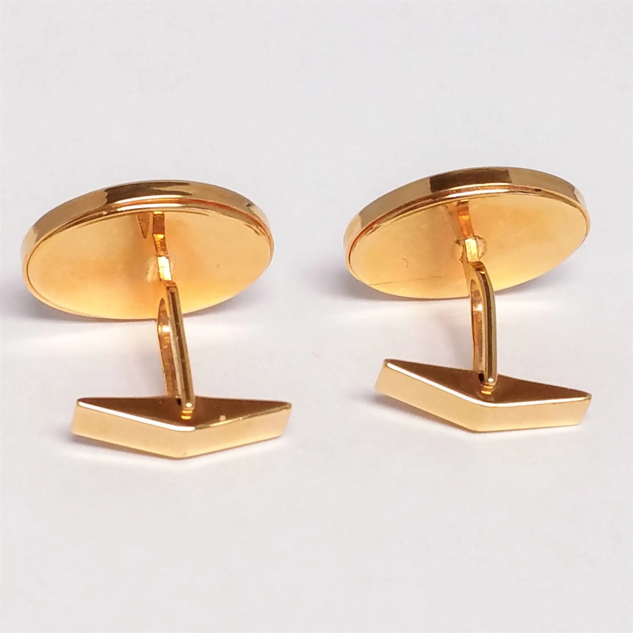 Onyx and 14KT Yellow Gold Oval Cufflinks