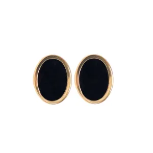 Onyx and 14KT Yellow Gold Oval Cufflinks