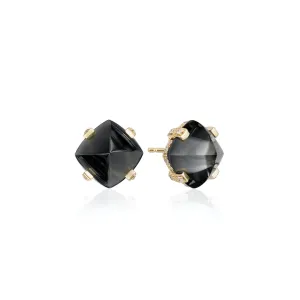 Onyx Diamond Sugar Loaf Earrings