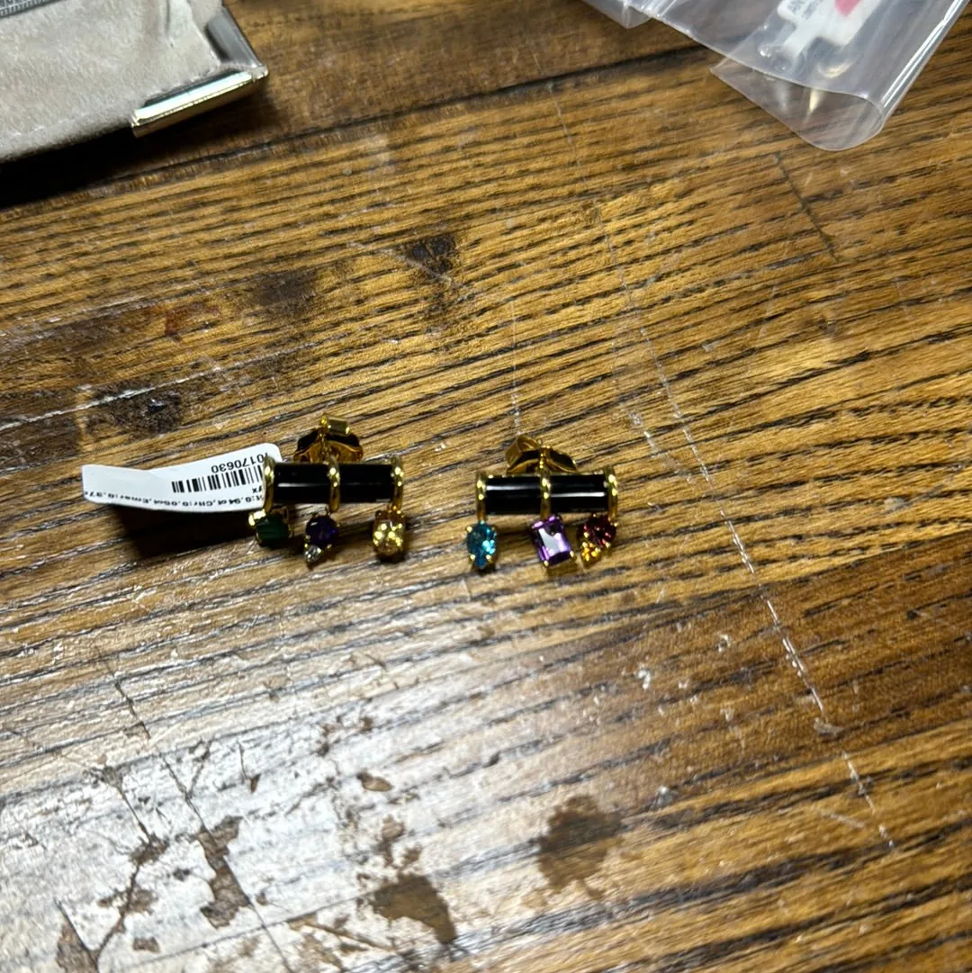 Onyx Multi Stone Earrings