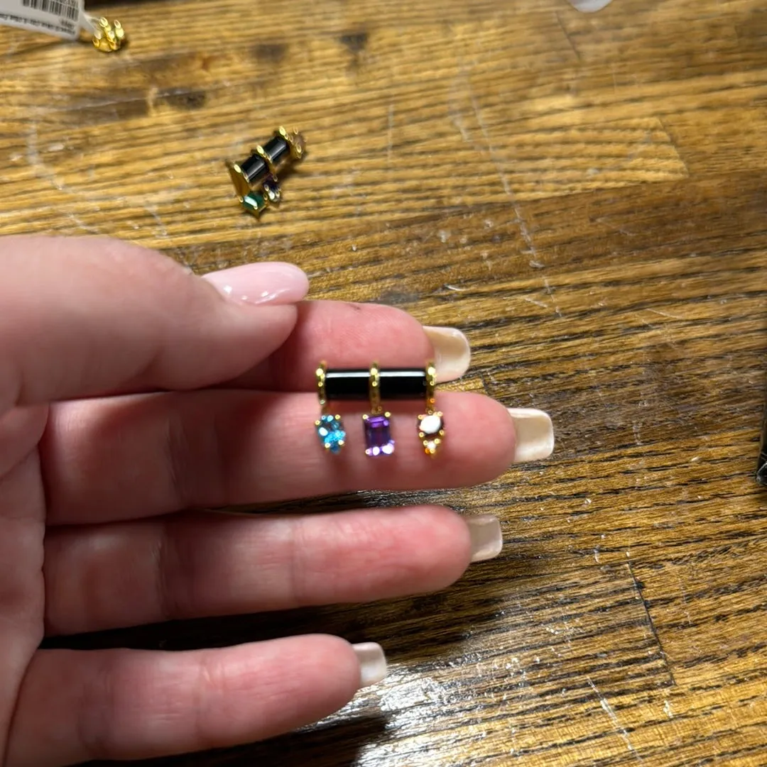 Onyx Multi Stone Earrings
