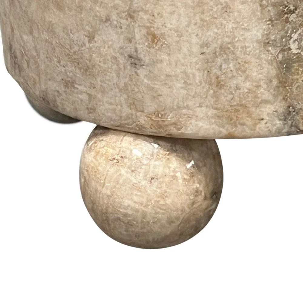 Onyx Side Table With Ball Feet