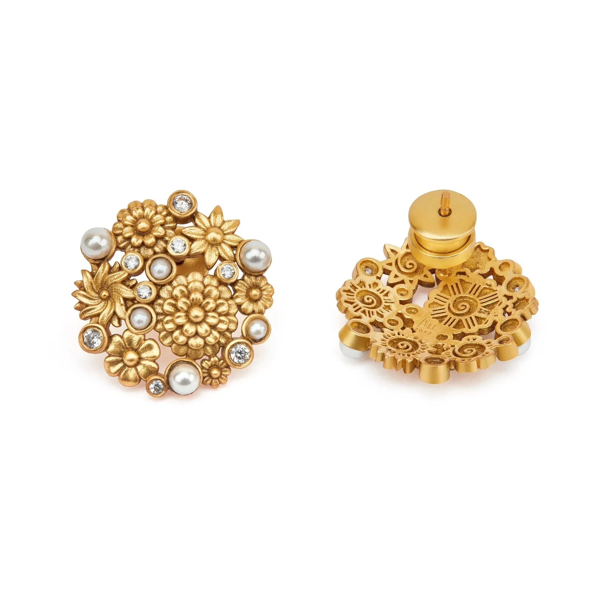 Opaline Perla Studs By Ekaya Banaras
